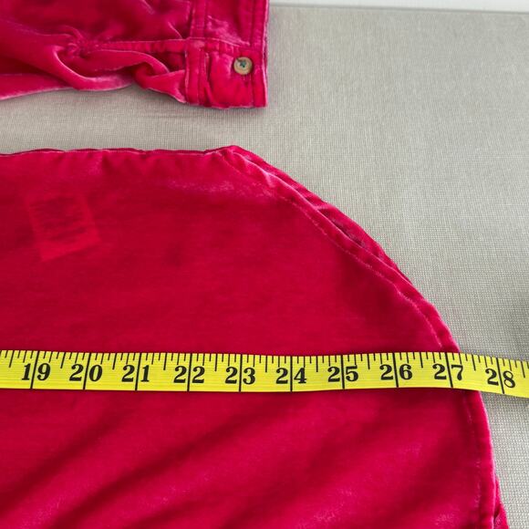 Pilcro‎ Pink long sleeve velvet button front top - Picture 10 of 12